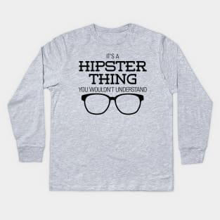 Hipster Thing Kids Long Sleeve T-Shirt